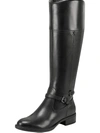 Easy Spirit Leigh Womens Leather Wide Calf Knee-high Boots In Black