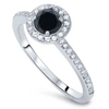 Pompeii3 5/8ct Black & White Diamond Ring 14k White Gold In Multi