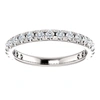 Pompeii3 5/8 Cttw Diamond Wedding Ring Womens Stackable French Set 14k White Gold Band In Multi