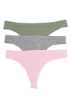Abound Sammy Seamless Thong In Pink Frosting Multi