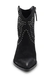Dolce Vita Solow Stud Western Boot In Black Nubuck