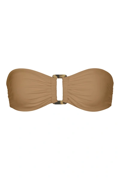 Anemos The Tortoise Bandeau Bikini Top In Sandstone