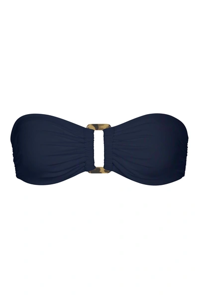 Anemos The Tortoise Bandeau Bikini Top In Navy