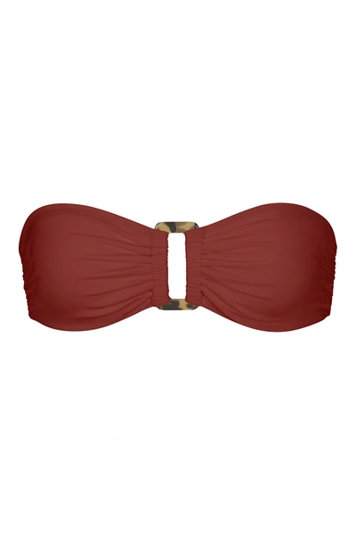 Anemos The Tortoise Bandeau Bikini Top In Umber