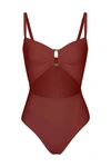 Anemos The Tortoise Cutout One-piece In Umber