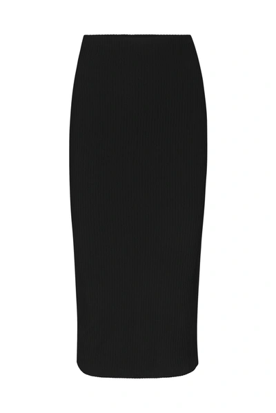 Anemos The Ribbed Skirt In Black