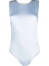 Isa Boulder Rope Reversible Satin One-piece Swimsuit In Bluepurple