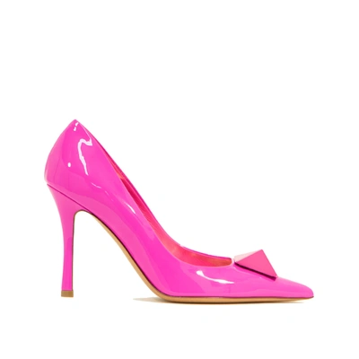Valentino Garavani One Stud Patent Leather Pump With Matching Stud In Pink