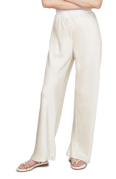 Vince Satin Bias Cut Pants In Neutral