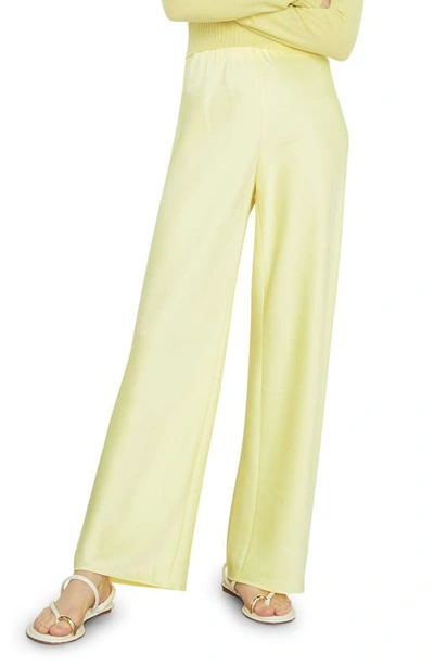 Vince High-rise Wide-leg Satin Pants In Melon Dew