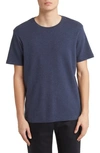 Frame Mens Duo Fold Solid T-shirt In Heather Dark Blue
