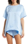 Lunya Washable Silk Tee Set In Equanimity Sky