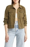 Free People Rumors Denim Jacket In Green