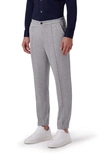 Bugatchi Slim Fit Linen Blend Double Knit Chinos In Platinum