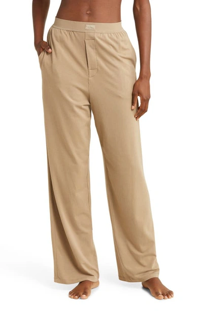 Skims Relaxed Fit Straight Leg Lounge Pants In Desert