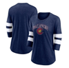 Fanatics Women's  Heather Navy Distressed Colorado Avalanche Special Edition 2.0 Barn Burner 3/4 Slee In Heather Navy