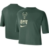 Nike Women's  Hunter Green Milwaukee Bucks Essential Boxy T-shirt In Hunter Green