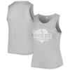 Soft As A Grape Gray Chicago White Sox Plus Size High Neck Tri-blend Tank Top In Gray