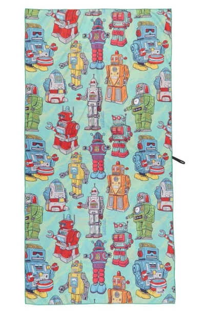 Boardies Robots Beach Towel In Green