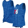 New Era Royal Philadelphia 76ers Space Dye Active Tank Top In Blue
