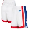 Nike Men's  White, Blue Brooklyn Nets 2022/23 Classic Edition Swingman Performance Shorts In White