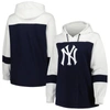 PROFILE NAVY NEW YORK YANKEES PLUS SIZE COLORBLOCK PULLOVER HOODIE