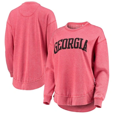Pressbox Red Georgia Bulldogs Vintage Wash Pullover Sweatshirt