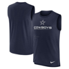 Nike Navy Dallas Cowboys Muscle Trainer Tank Top In Navy