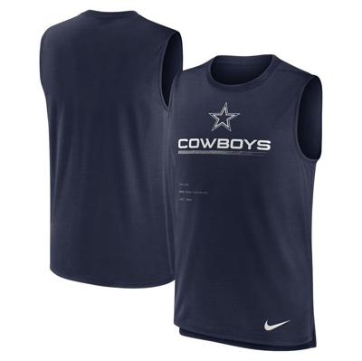 Nike Navy Dallas Cowboys Muscle Trainer Tank Top