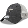 New Era Black Chicago Bulls Micro Logo 9twenty Trucker Adjustable Hat In Black
