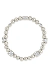 Sterling Forever Amaris Beaded Bracelet In Silver