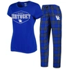 CONCEPTS SPORT CONCEPTS SPORT ROYAL/BLACK KENTUCKY WILDCATS BADGE T-SHIRT & FLANNEL PANTS SLEEP SET