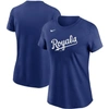 NIKE NIKE ROYAL KANSAS CITY ROYALS WORDMARK T-SHIRT