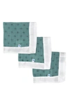 Little Unicorn 3-pack Print Cotton Muslin Blankets In Wall Flower