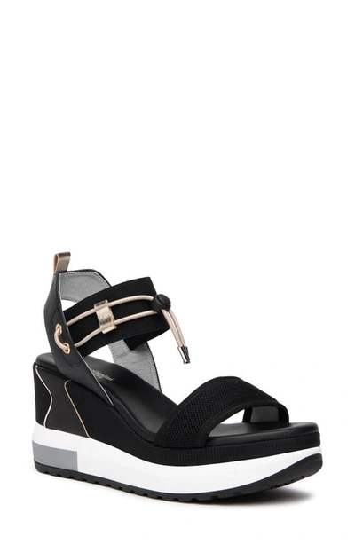 NEROGIARDINI NEROGIARDINI BUNGEE PLATFORM WEDGE SANDAL