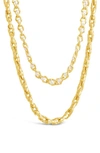Sterling Forever Amadea Imitation Pearl Multistrand Necklace In Gold