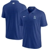 NIKE NIKE ROYAL KANSAS CITY ROYALS AUTHENTIC COLLECTION STRIPED PERFORMANCE PIQUE POLO