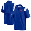 NIKE NIKE ROYAL BUFFALO BILLS SIDELINE COACHES CHEVRON LOCKUP PULLOVER TOP