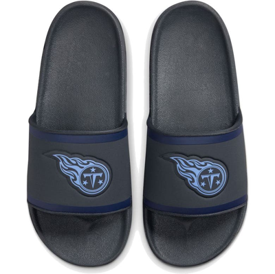 Nike Tennessee Titans Off-court Wordmark Slide Sandals In Gray