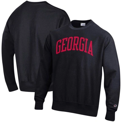 Champion Black Georgia Bulldogs Arch Reverse Weave Pullover Sweatshirt