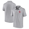 FANATICS FANATICS BRANDED GRAY OKLAHOMA SOONERS STRIATED PRIMARY LOGO POLO