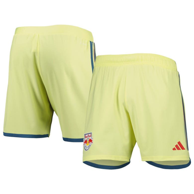 ADIDAS ORIGINALS ADIDAS YELLOW NEW YORK RED BULLS 2023 AWAY AEROREADY AUTHENTIC SHORTS