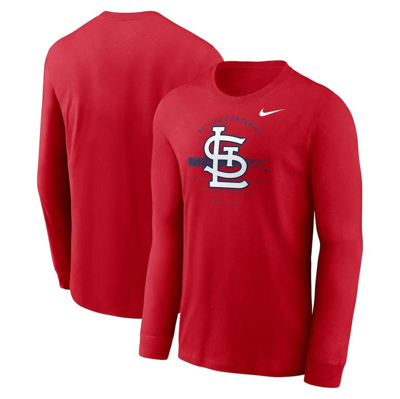 Nike Red St. Louis Cardinals Over Arch Performance Long Sleeve T-shirt
