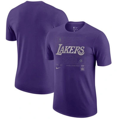 Nike Men's  Purple Los Angeles Lakers Courtside Chrome T-shirt