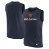 Nike Navy Chicago Bears Muscle Trainer Tank Top In Navy
