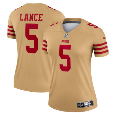 Nike Trey Lance Gold San Francisco 49ers Team Inverted Legend Jersey