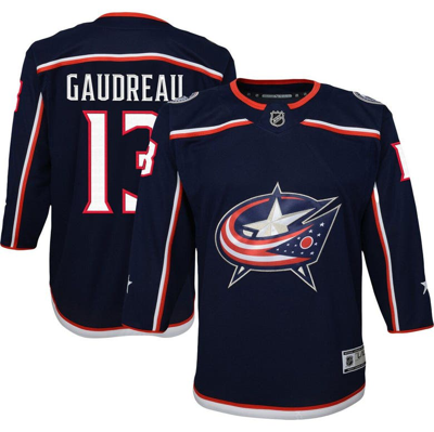 Outerstuff Kids' Youth Johnny Gaudreau Navy Columbus Blue Jackets 2022/23 Premier Player Jersey