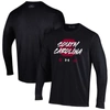UNDER ARMOUR YOUTH UNDER ARMOUR  BLACK SOUTH CAROLINA GAMECOCKS 2023 ON COURT BENCH UNITY LONG SLEEVE T-SHIRT