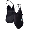 G-iii 4her By Carl Banks Black Miami Dolphins Full Count One-piece Swimsuit In Black
