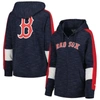 New Era Navy Boston Red Sox Colorblock Full-zip Hoodie In Navy